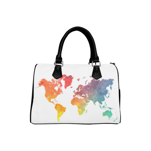 world map 15 Boston Handbag (Model 1621)