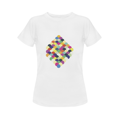 Colorful Circles Women's Classic T-Shirt (Model T17）