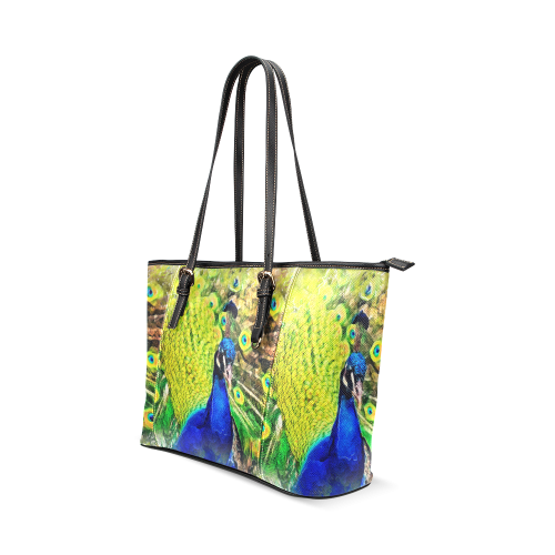 peacock Leather Tote Bag/Large (Model 1640)
