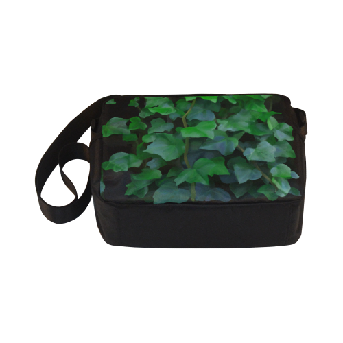 Vines, climbing plant on black Classic Cross-body Nylon Bags (Model 1632)