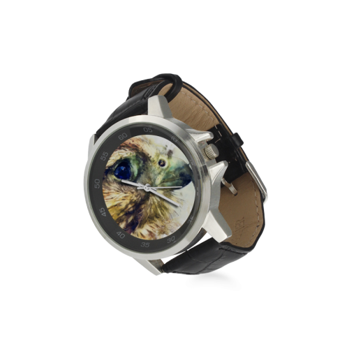 kestrel Unisex Stainless Steel Leather Strap Watch(Model 202)