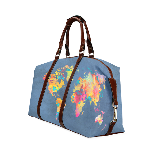 world map 18 Classic Travel Bag (Model 1643)