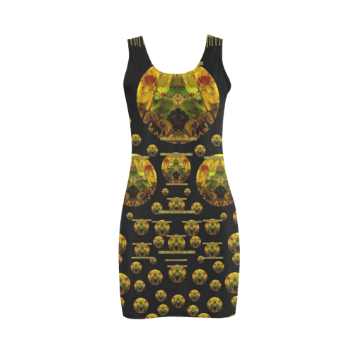 Exploring Keep Calm In gold with flair Medea Vest Dress (Model D06)