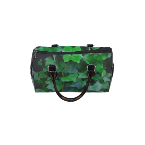 Vines, climbing plant on black Boston Handbag (Model 1621)