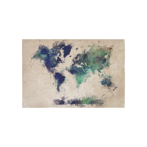 world map 20 Cotton Linen Wall Tapestry 60"x 40"