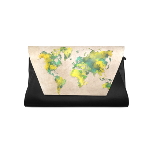 world map 11 Clutch Bag (Model 1630)