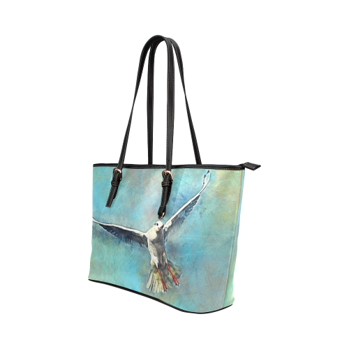 bird Leather Tote Bag/Large (Model 1651)