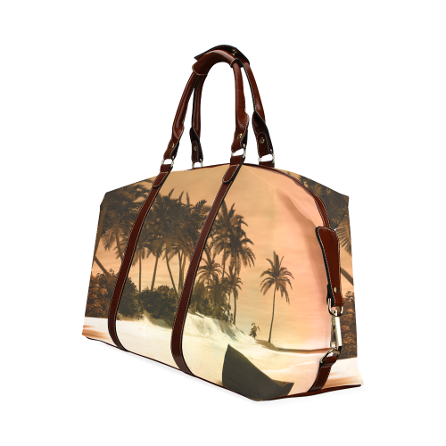 Wonderful seascape with tropical island Classic Travel Bag (Model 1643)