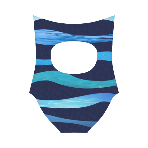 ocean blue Strap Swimsuit ( Model S05)