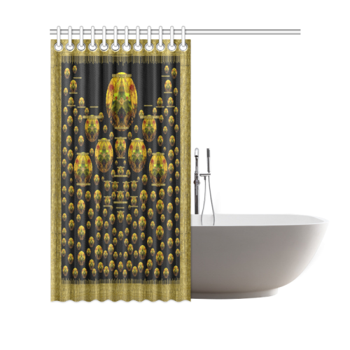 Exploring Keep Calm In gold with flair Shower Curtain 69"x70"