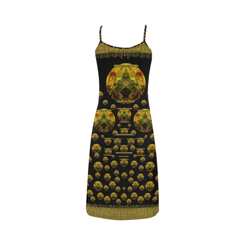 Exploring Keep Calm In gold with flair Alcestis Slip Dress (Model D05)