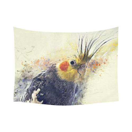 parrot Cotton Linen Wall Tapestry 80"x 60"