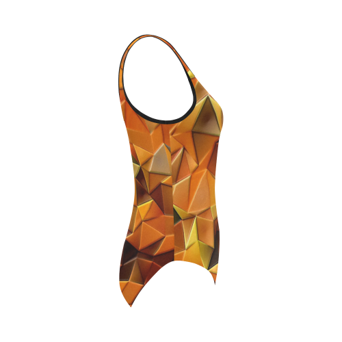 Autumn Time Colors by Nico Bielow Vest One Piece Swimsuit (Model S04)