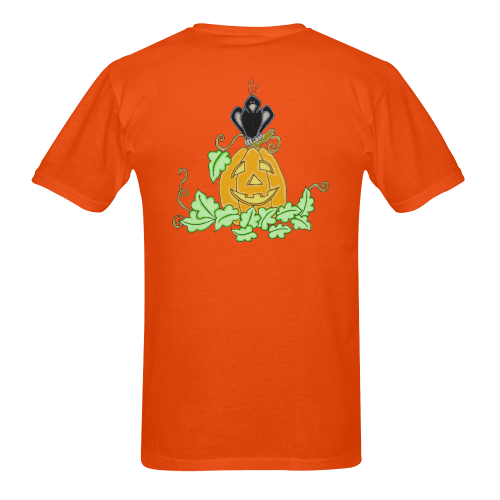 Halloween Crow And Pumpkin Sunny Men's T- shirt (Model T06)