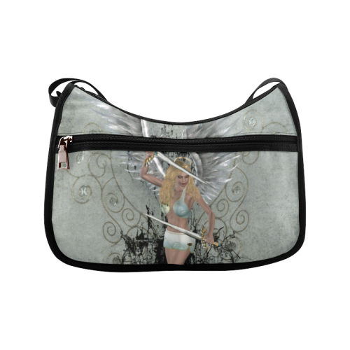 The angel with swords and wings Crossbody Bags (Model 1616)