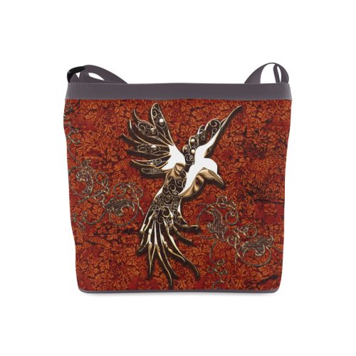Wonderful bird made of floral elements Crossbody Bags (Model 1613)