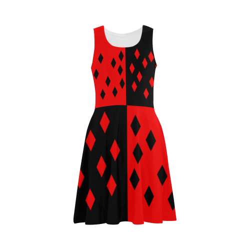 Black and Red Harlequin Costume Atalanta Sundress (Model D04)
