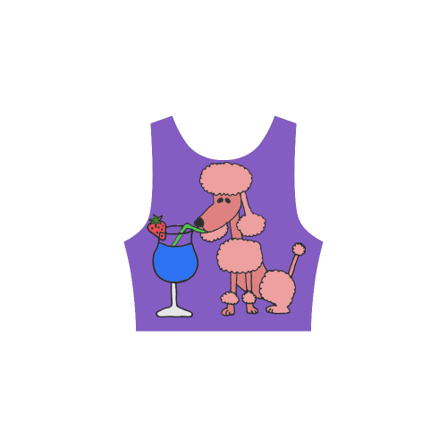 Pink Poodle Drinking Daiquiri Atalanta Sundress (Model D04)