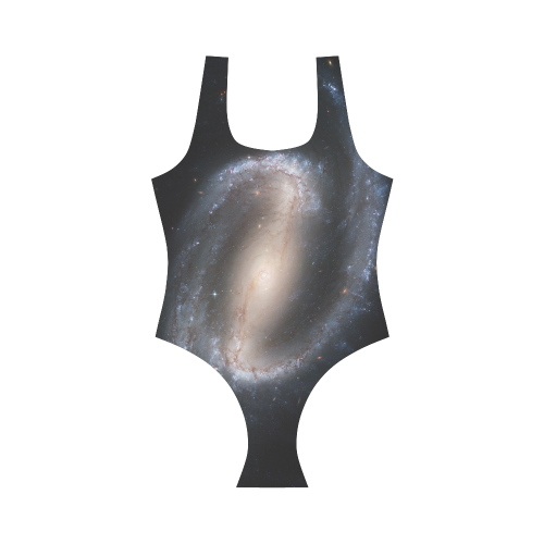 Barred spiral galaxy NGC 1300 Vest One Piece Swimsuit (Model S04)