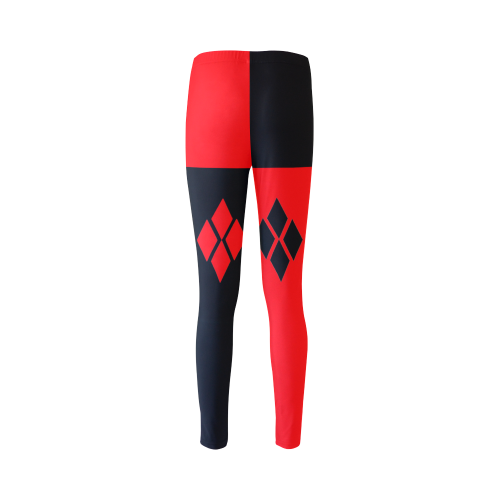 Red & Black Harlequin Cassandra Women's Leggings (Model L01)