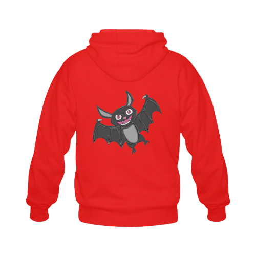 Cute Halloween Bat Gildan Full Zip Hooded Sweatshirt (Model H02)