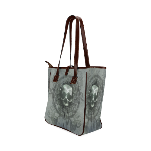 Awesome skull with bones and grunge Classic Tote Bag (Model 1644)