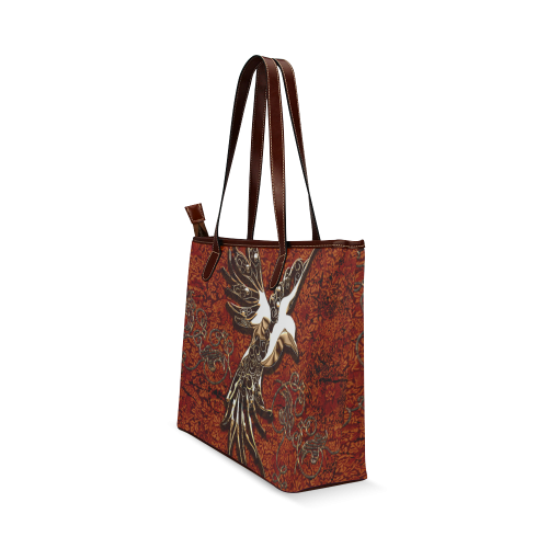 Wonderful bird made of floral elements Shoulder Tote Bag (Model 1646)
