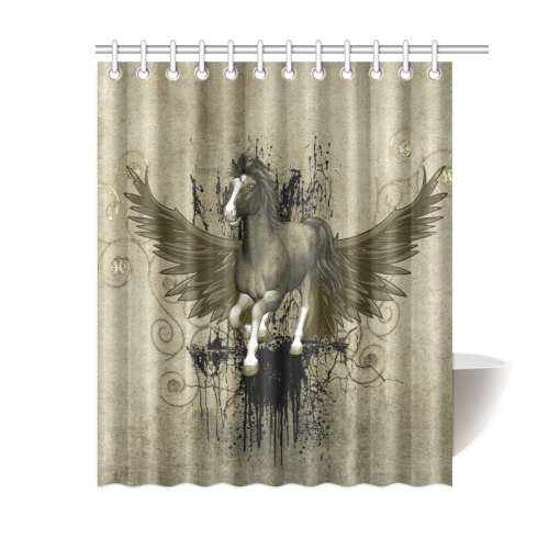 Wild horse with wings Shower Curtain 60"x72"