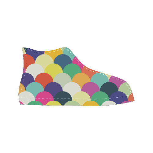 Colorful Circles Men’s Classic High Top Canvas Shoes (Model 017)