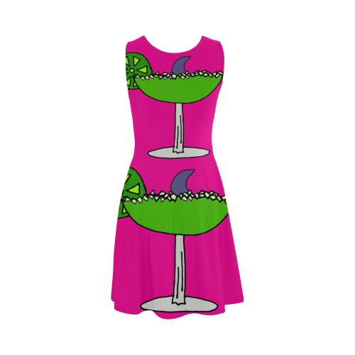 Funny Shark Fin in Margarita Drink Atalanta Sundress (Model D04)