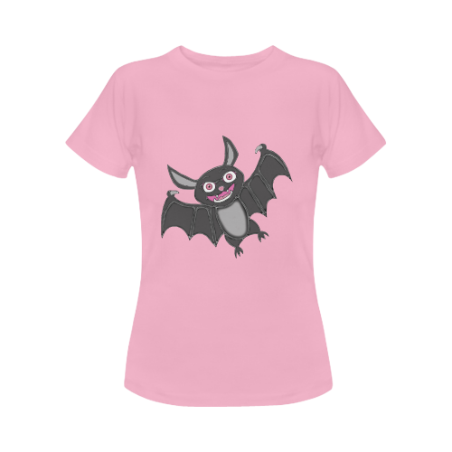 Cute Halloween Bat Women's Classic T-Shirt (Model T17）