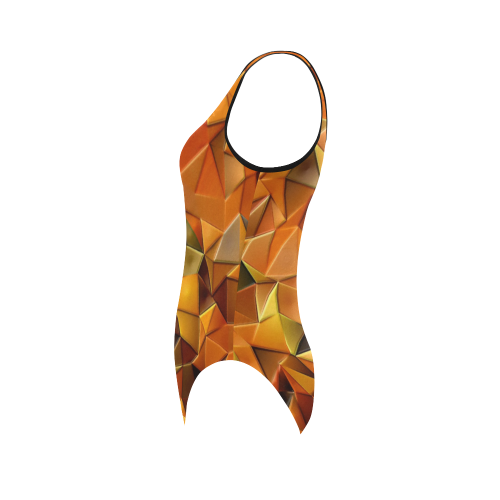 Autumn Time Colors by Nico Bielow Vest One Piece Swimsuit (Model S04)