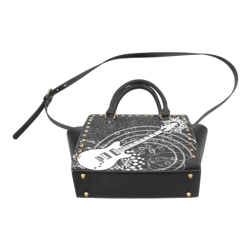 Guitar Graffiti by ArtformDesigns Rivet Shoulder Handbag (Model 1645)