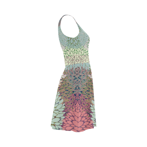 Abstract Floral Petals-a Atalanta Sundress (Model D04)