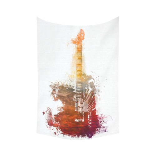 guitar 3 Cotton Linen Wall Tapestry 60"x 90"