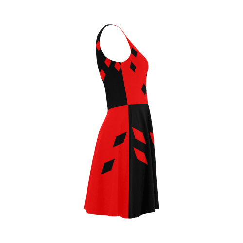 Black and Red Harlequin Costume Atalanta Sundress (Model D04)