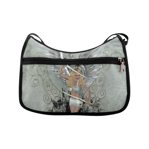 The angel with swords and wings Crossbody Bags (Model 1616)