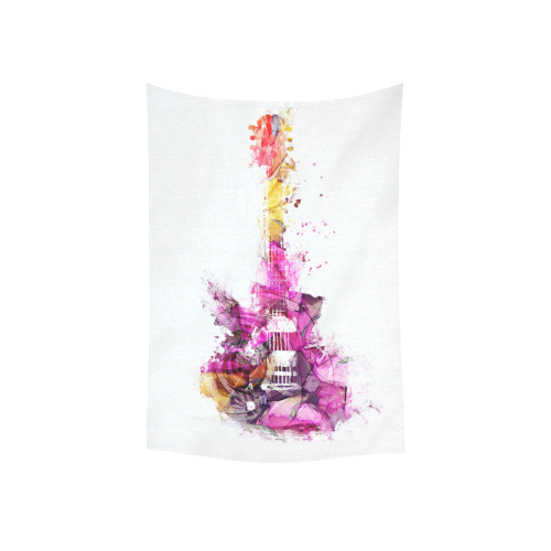guitar 7 Cotton Linen Wall Tapestry 40"x 60"
