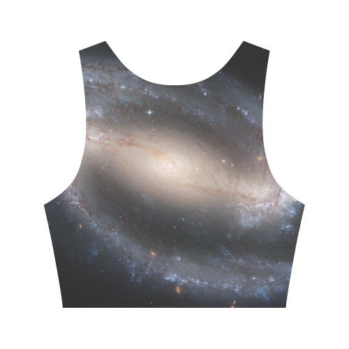 Barred spiral galaxy NGC 1300 Women's Crop Top (Model T42)