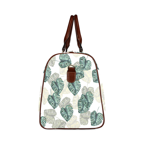 Tropical Leaves Pattern Waterproof Travel Bag/Small (Model 1639)