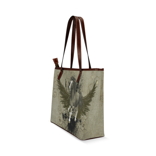 Wild horse with wings Shoulder Tote Bag (Model 1646)