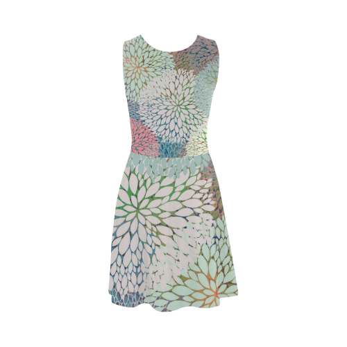 Abstract Floral Petals-a Atalanta Sundress (Model D04)