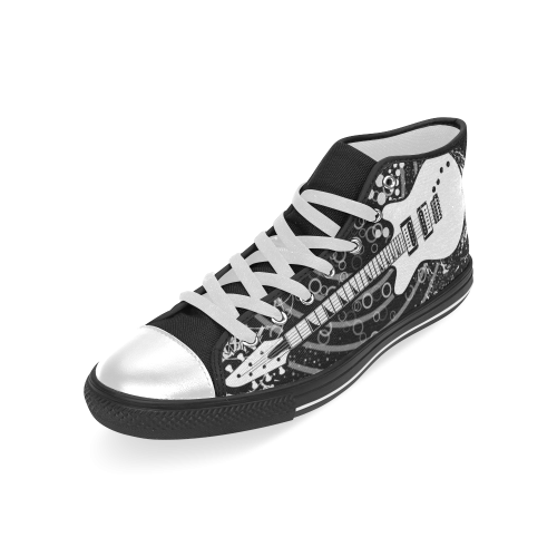 Guitar Graffiti by ArtformDesigns Men’s Classic High Top Canvas Shoes (Model 017)