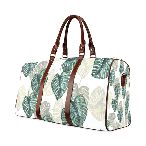 Tropical Leaves Pattern Waterproof Travel Bag/Small (Model 1639)