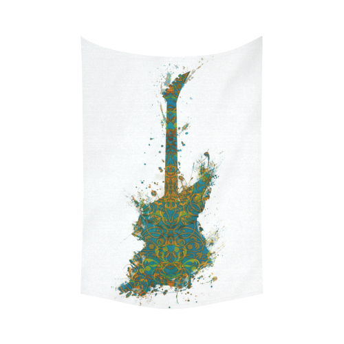 guitar 8 Cotton Linen Wall Tapestry 60"x 90"