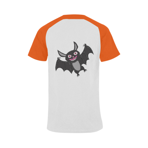 Cute Halloween Bat Men's Raglan T-shirt Big Size (USA Size) (Model T11)