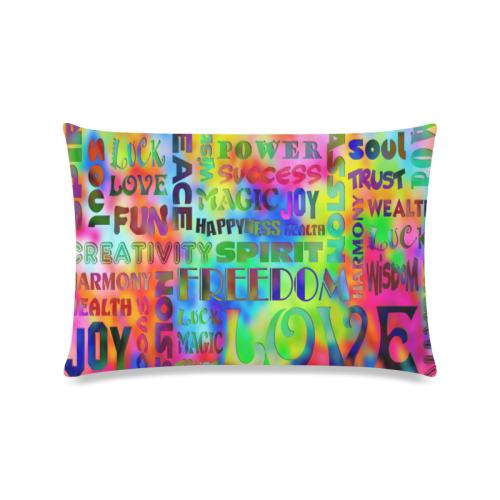 Flower Power - WORDS OF THE SPIRIT WAY Custom Zippered Pillow Case 16"x24"(Twin Sides)