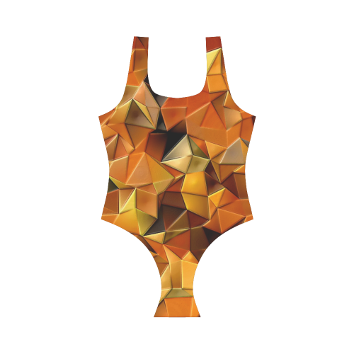 Autumn Time Colors by Nico Bielow Vest One Piece Swimsuit (Model S04)