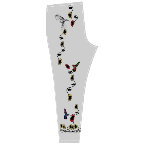 Hummingbird Border Print Cassandra Women's Leggings (Model L01)