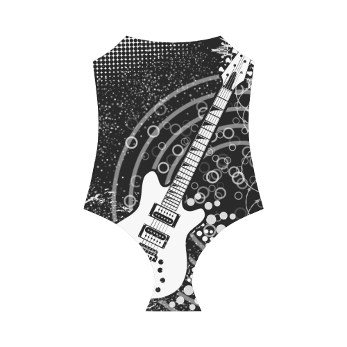 Guitar Graffiti by ArtformDesigns Strap Swimsuit ( Model S05)